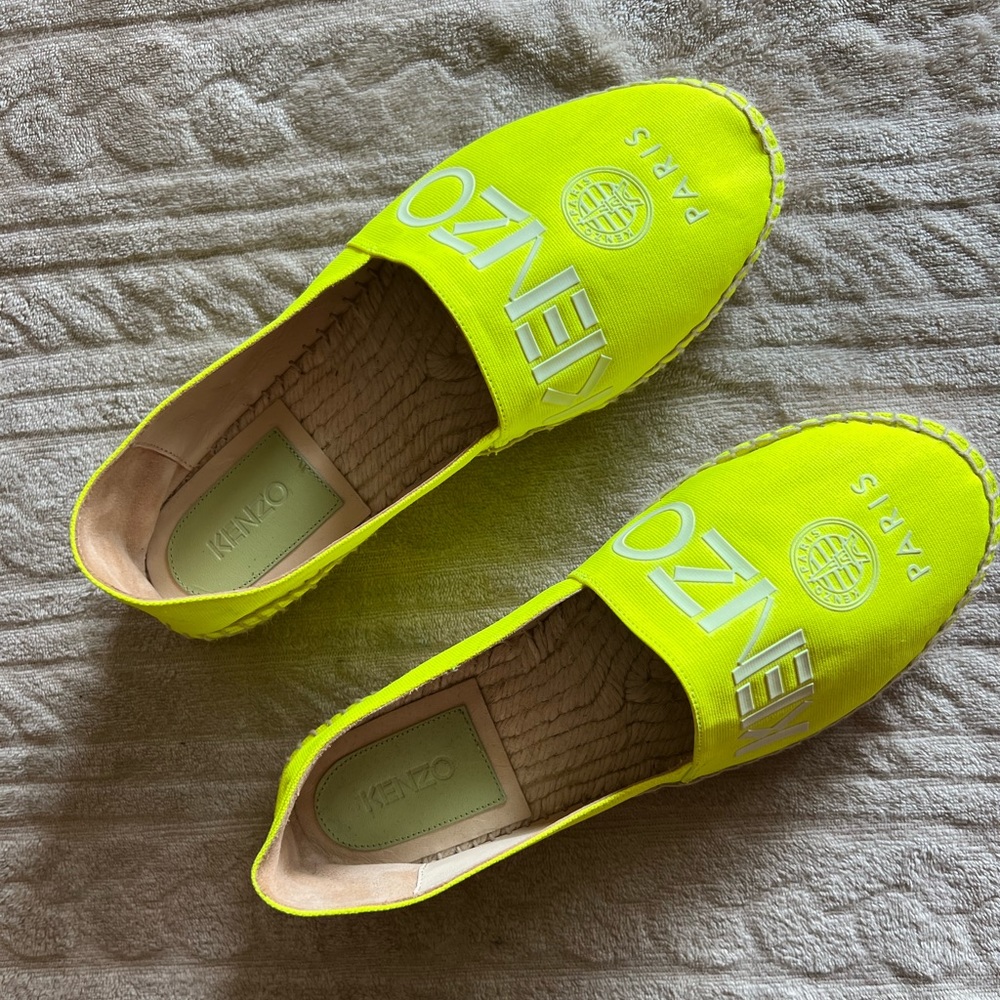 NWOT KENZO neon green Paris Espadrilles – Size 8.5